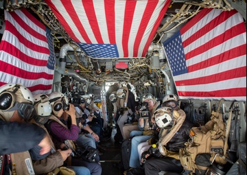 Japanese media outlets board MV-22 Osprey in Okinawa, Japan