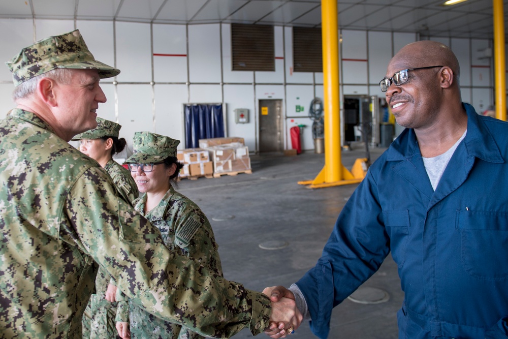 USNS Fall River Welcomes Aboard Commander, Military Sealift Command