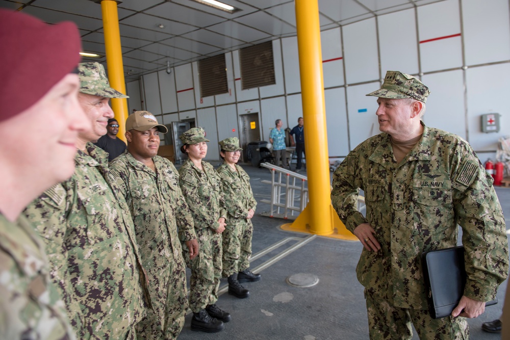 USNS Fall River Welcomes Aboard Commander, Military Sealift Command