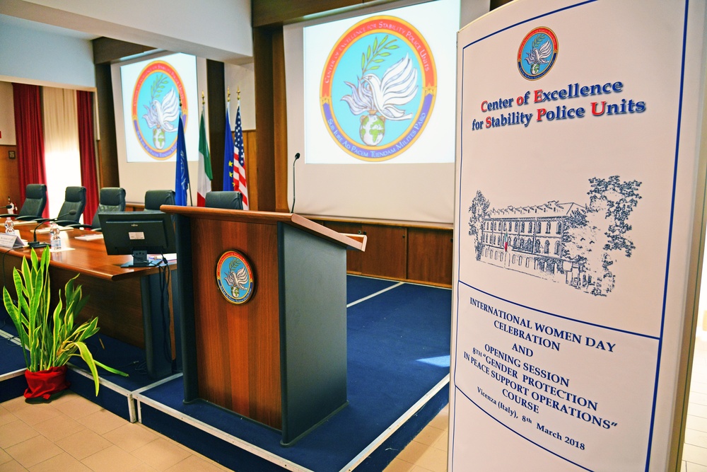 8th Gender Protection in Peace Support Operations Course and International Woman’s Day at Center of Excellence for Stability Police Units (CoESPU) Vicenza, Italy