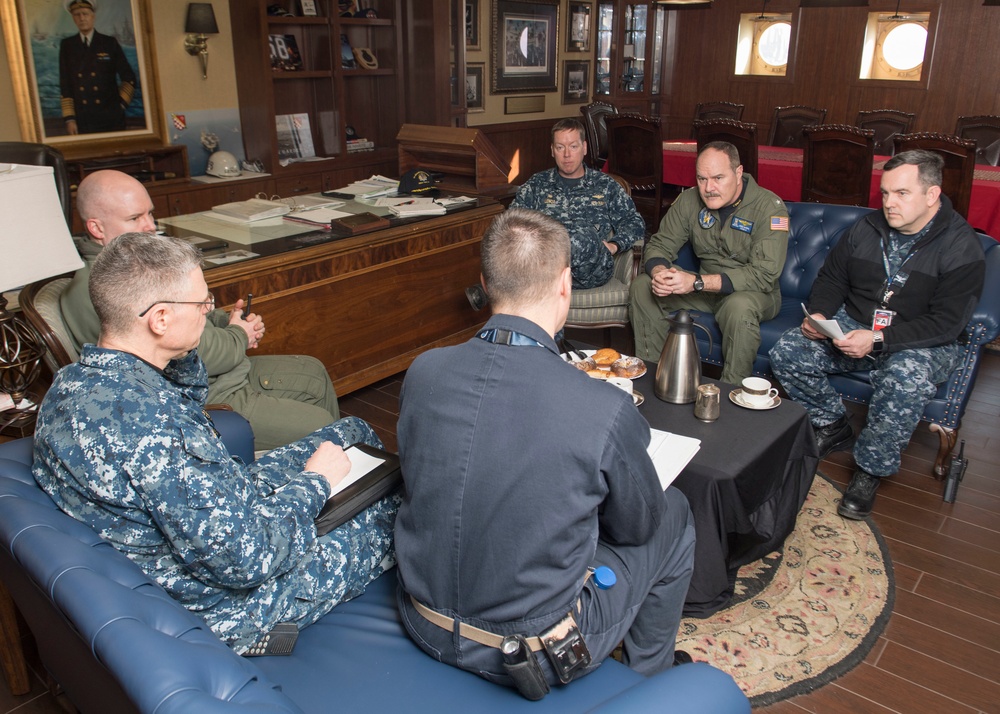 Commander of Carrier Strike Group 11 Visits Nimitz