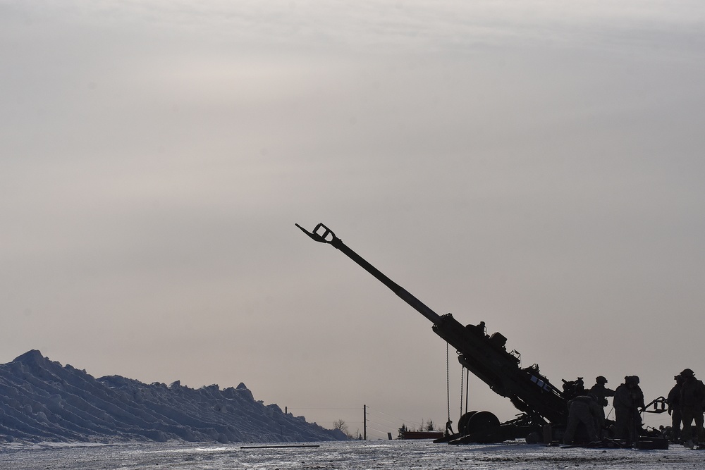 Arctic artillery goes flying