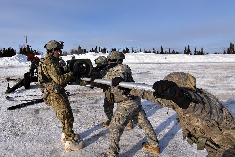 Arctic artillery goes flying