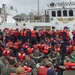 Sailors aboard USNS Mercy conduct abandon ship drill
