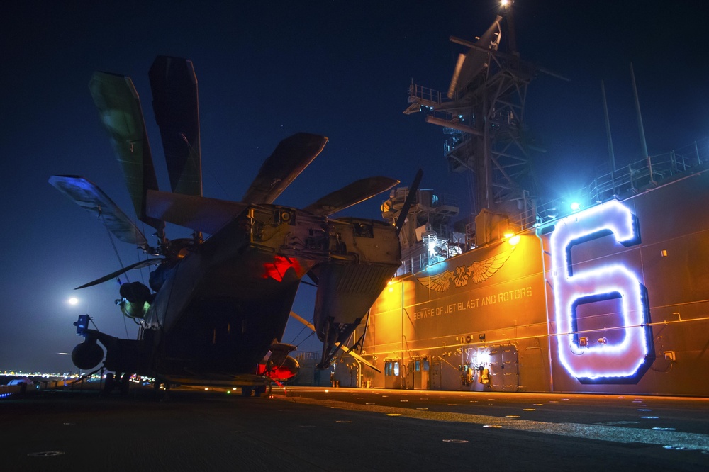 USS Bonhomme Richard (LHD 6) Anchored in Manila Bay