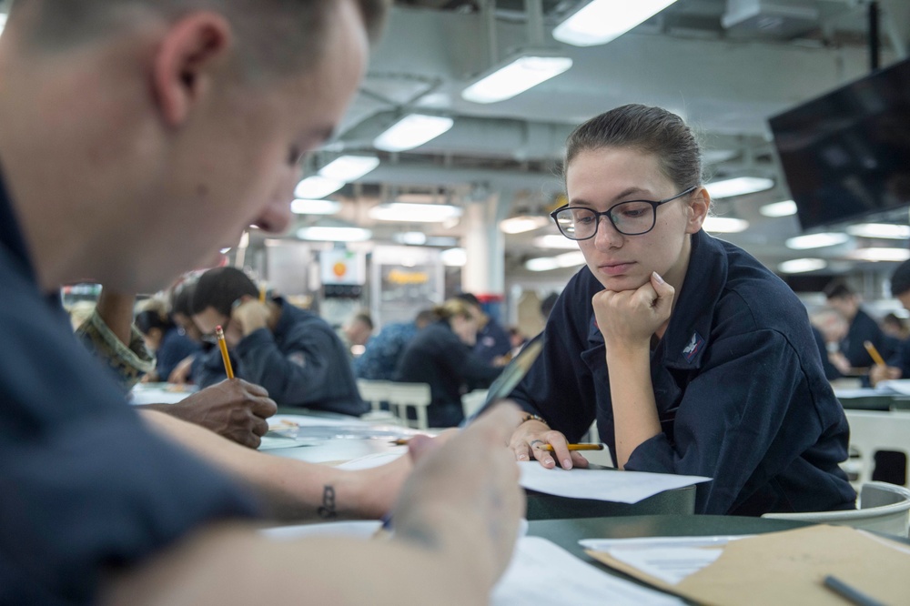 USS Bonhomme Richard (LHD 6) E-5 Navy-wide advancement exam