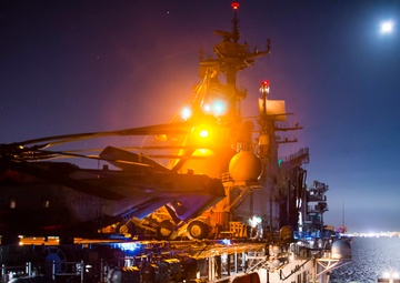USS Bonhomme Richard (LHD 6) Anchored in Manila Bay