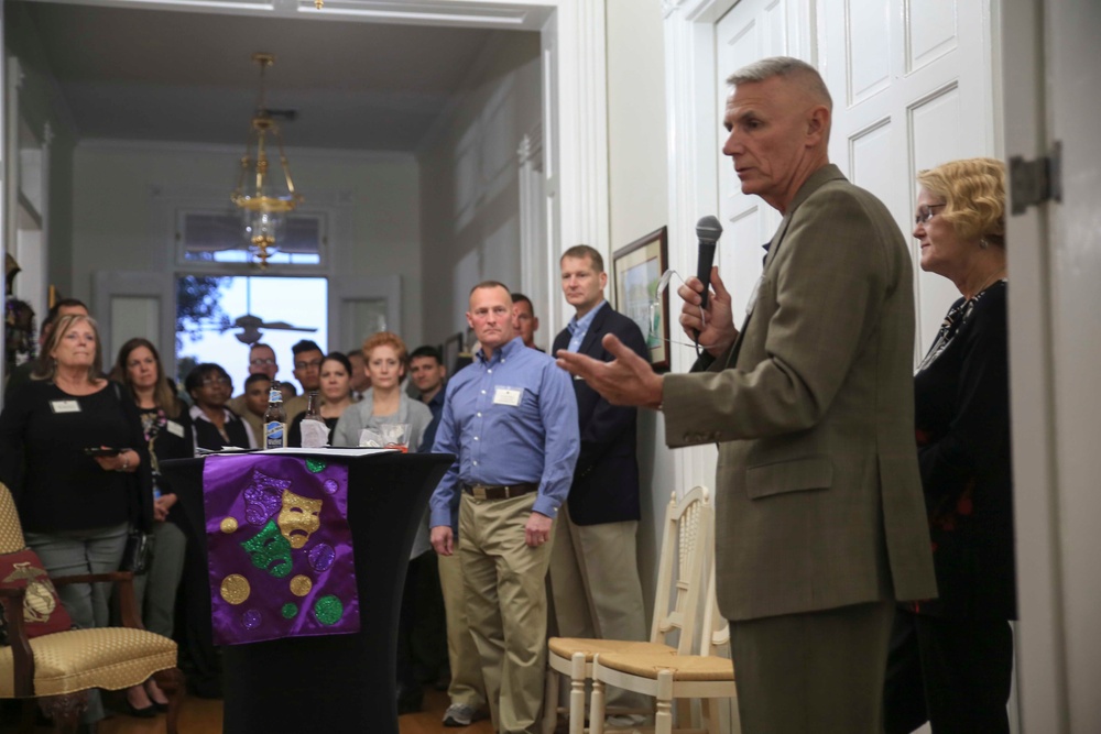 MARFORRES commander hosts Mardi Gras 2018 appreciation celebration