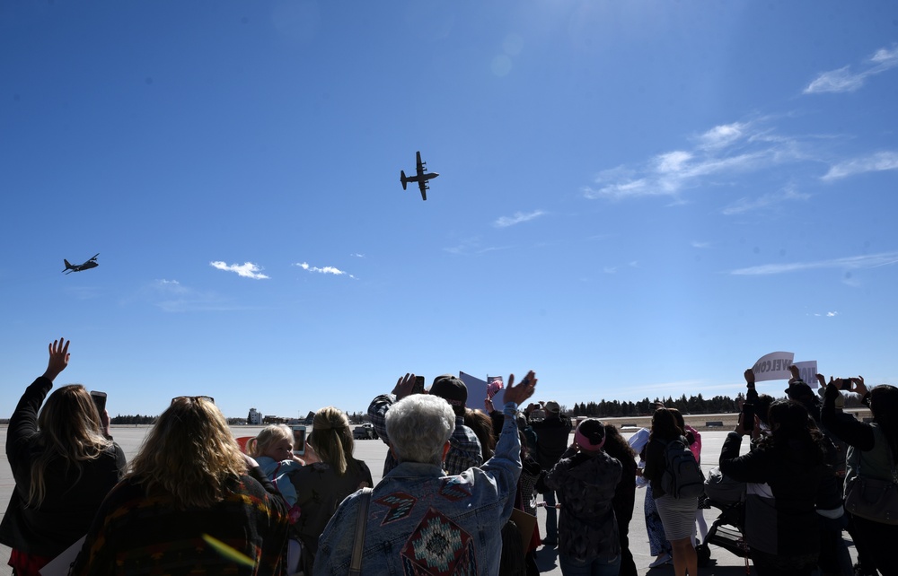 153rd Airlift Wing Airmen return home from deploy