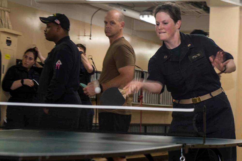 Sailors Participate in MWR Ping-Pong Tournament