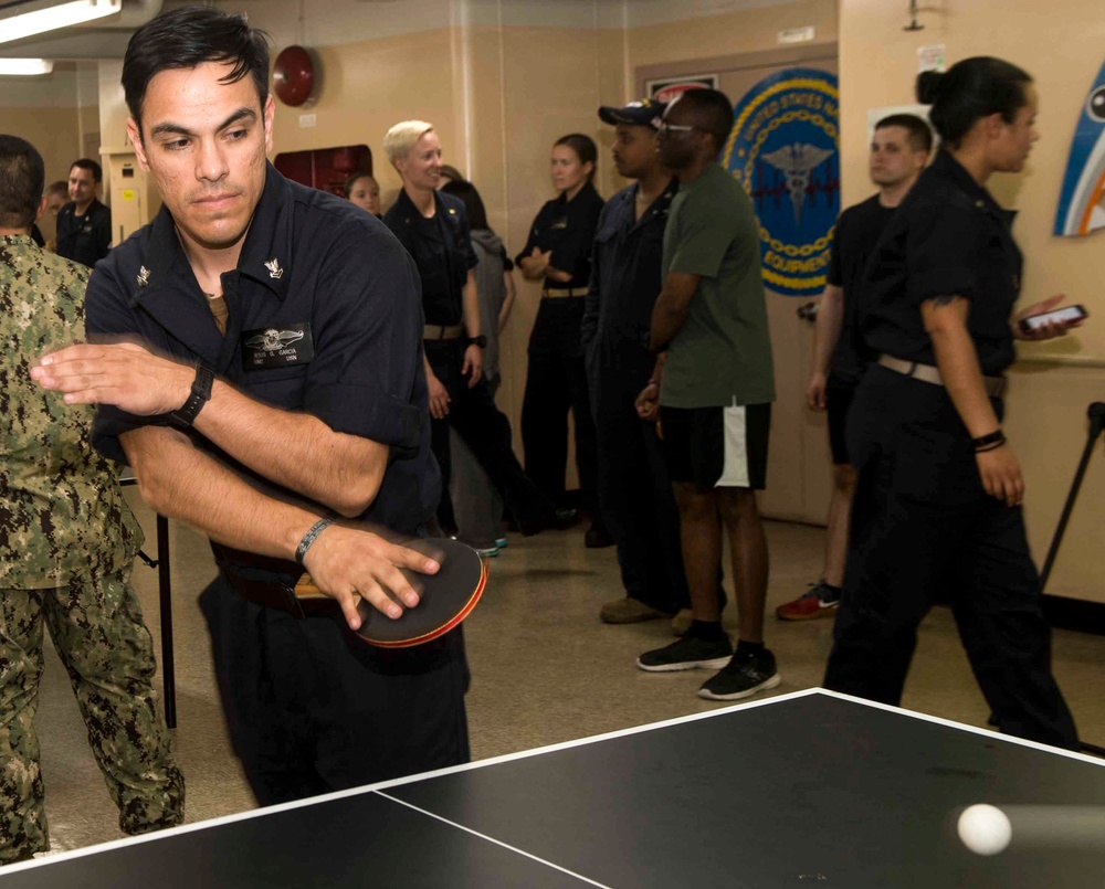 Sailors Participate in MWR Ping-Pong Tournament