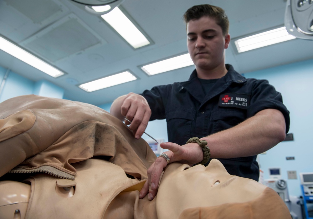 Sailors conduct medical drills to prepare for PP18