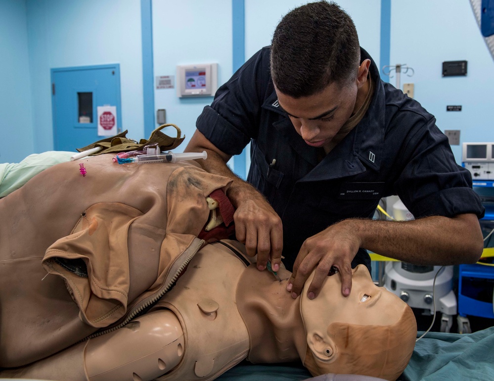 Sailors conduct medical drills to prepare for PP18