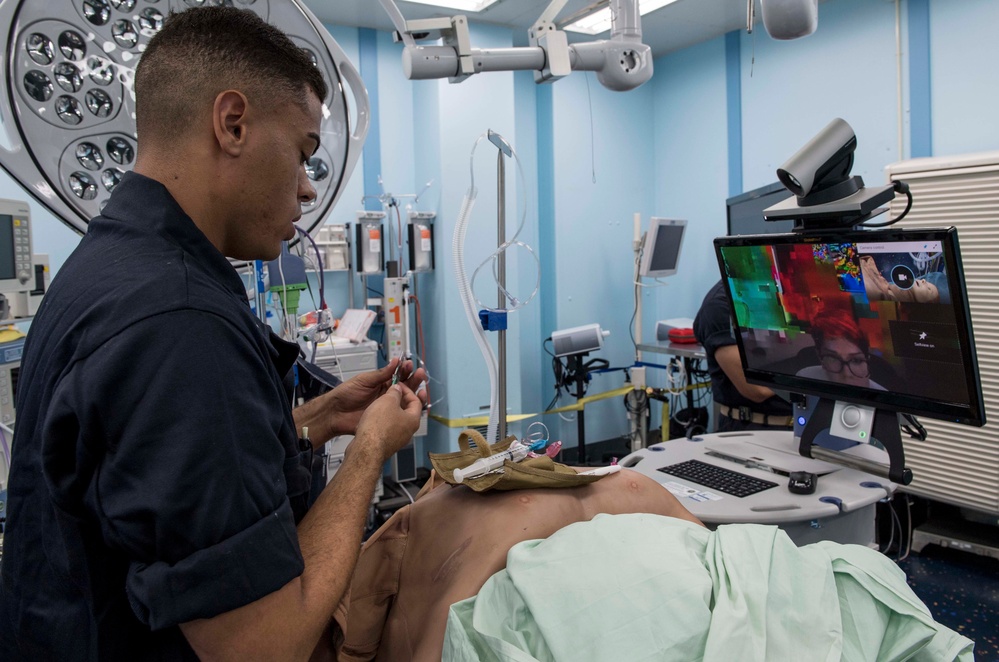 Sailors conduct medical drills to prepare for PP18