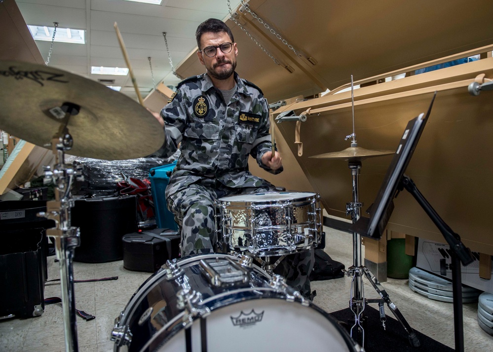 U.S. Pacific Fleet Band Practices Underway