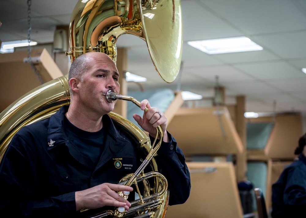 U.S. Pacific Fleet Band Practices Underway