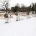 Cold-Weather Operations Course Class 18-06 students prepare for snowshoe training at Fort McCoy