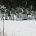 Cold-Weather Operations Course Class 18-06 students prepare for snowshoe training at Fort McCoy
