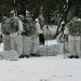 Cold-Weather Operations Course Class 18-06 students prepare for snowshoe training at Fort McCoy