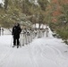 Cold-Weather Operations Course Class 18-06 students practice snowshoeing at Fort McCoy