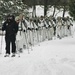 Cold-Weather Operations Course Class 18-06 students practice snowshoeing at Fort McCoy