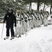 Cold-Weather Operations Course Class 18-06 students practice snowshoeing at Fort McCoy