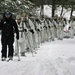 Cold-Weather Operations Course Class 18-06 students practice snowshoeing at Fort McCoy