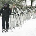 Cold-Weather Operations Course Class 18-06 students practice snowshoeing at Fort McCoy