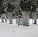 Cold-Weather Operations Course Class 18-06 students practice snowshoeing at Fort McCoy