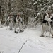 Cold-Weather Operations Course Class 18-06 students practice snowshoeing at Fort McCoy