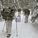 Cold-Weather Operations Course Class 18-06 students practice snowshoeing at Fort McCoy