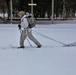 Cold-Weather Operations Course Class 18-06 students practice snowshoeing at Fort McCoy