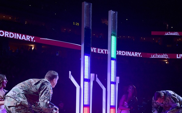 Military members honored at Denver Nuggets game