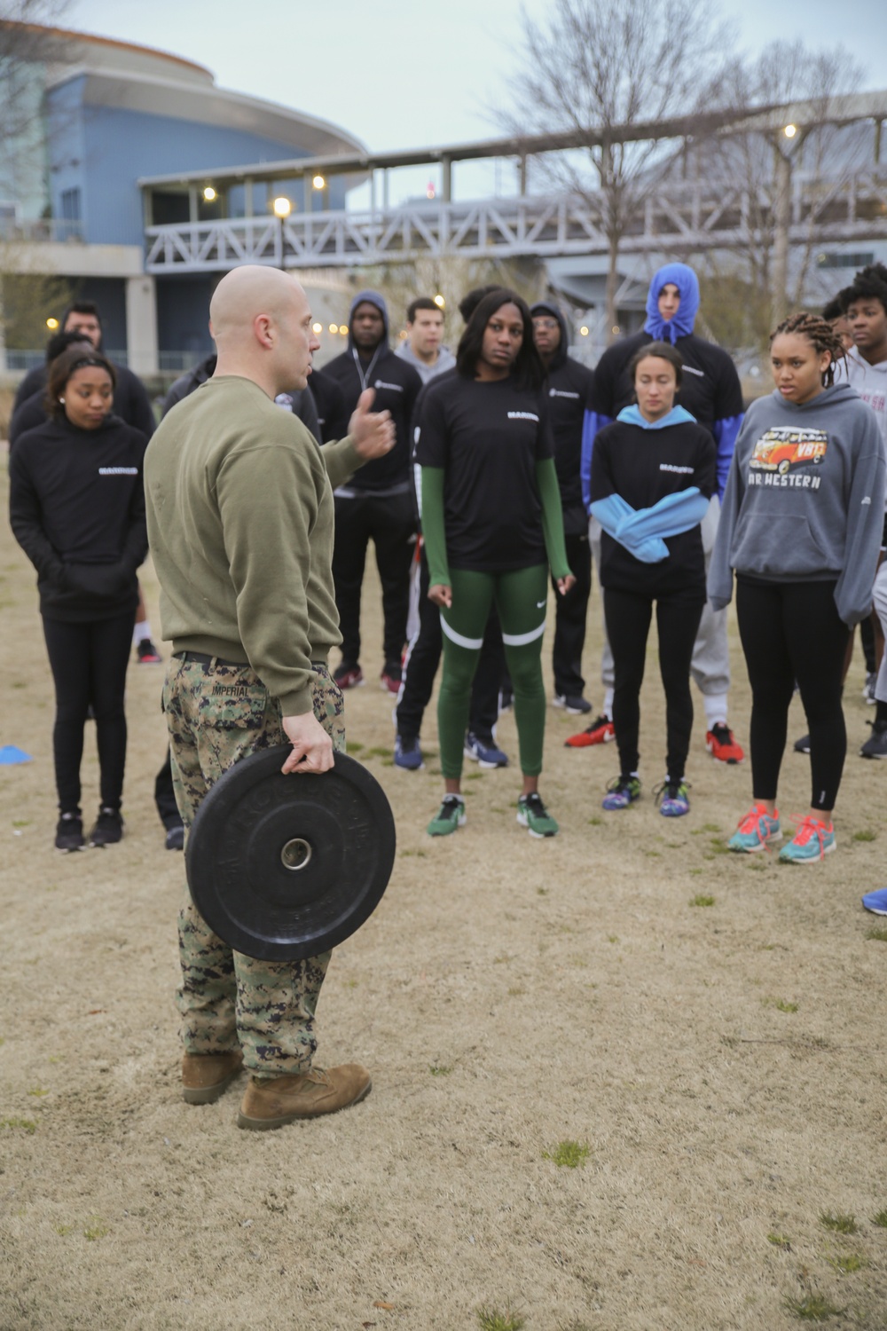Marines Teach Core Values of Success to MEAC Attendees