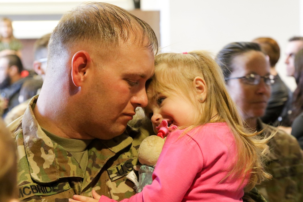 Soldiers of 371st Sustainment Brigade return home following deployment to Southwest Asia
