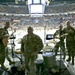 101st ABN DIV Band performs at NHL game