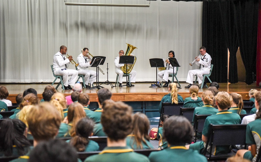 The 7th Fleet Band is performing in Australia in coordination with the 7th Fleet 75th anniversary celebration.