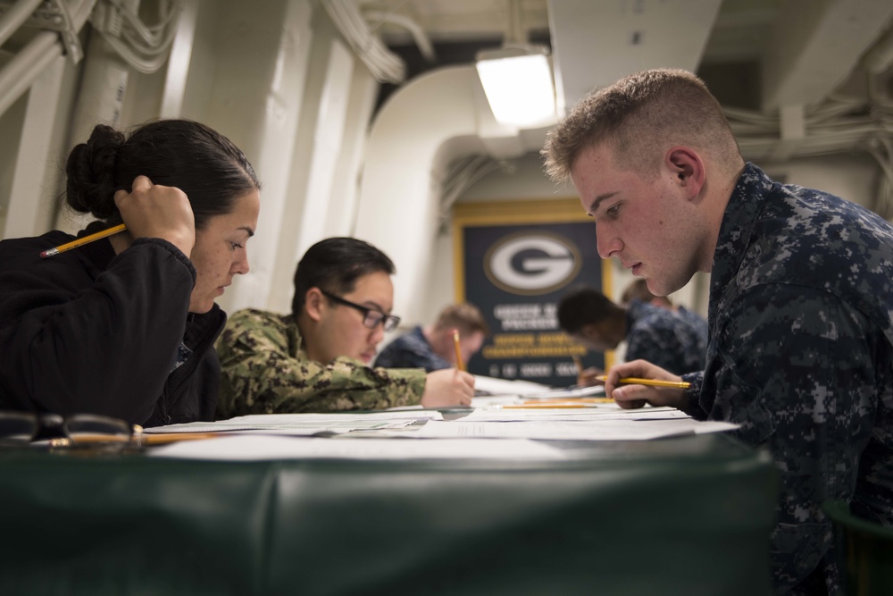 USS Grenn Bay (LPD 20) second class advancement exam