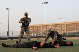 Military police secure shooters during simulated MASCAL