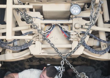 332nd ELRS loads MRAPs onto C-17