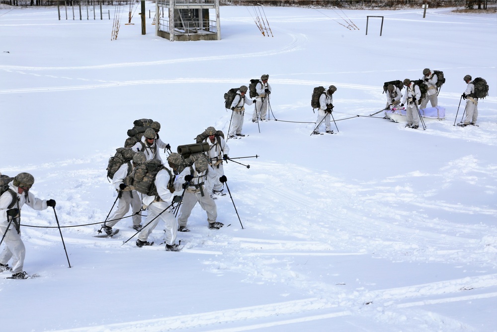 Cold-Weather Operations Course students train in snowshoeing, ahkio sled use at Fort McCoy