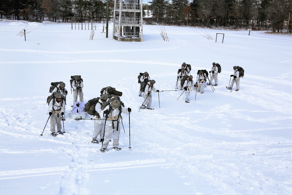 Cold-Weather Operations Course students train in snowshoeing, ahkio sled use at Fort McCoy