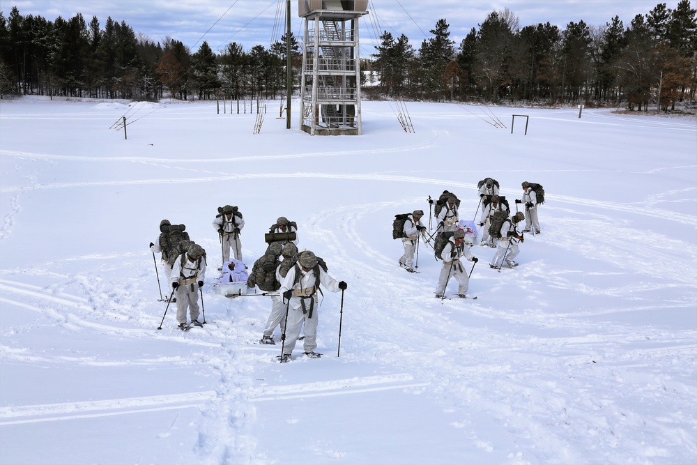 Cold-Weather Operations Course students train in snowshoeing, ahkio sled use at Fort McCoy