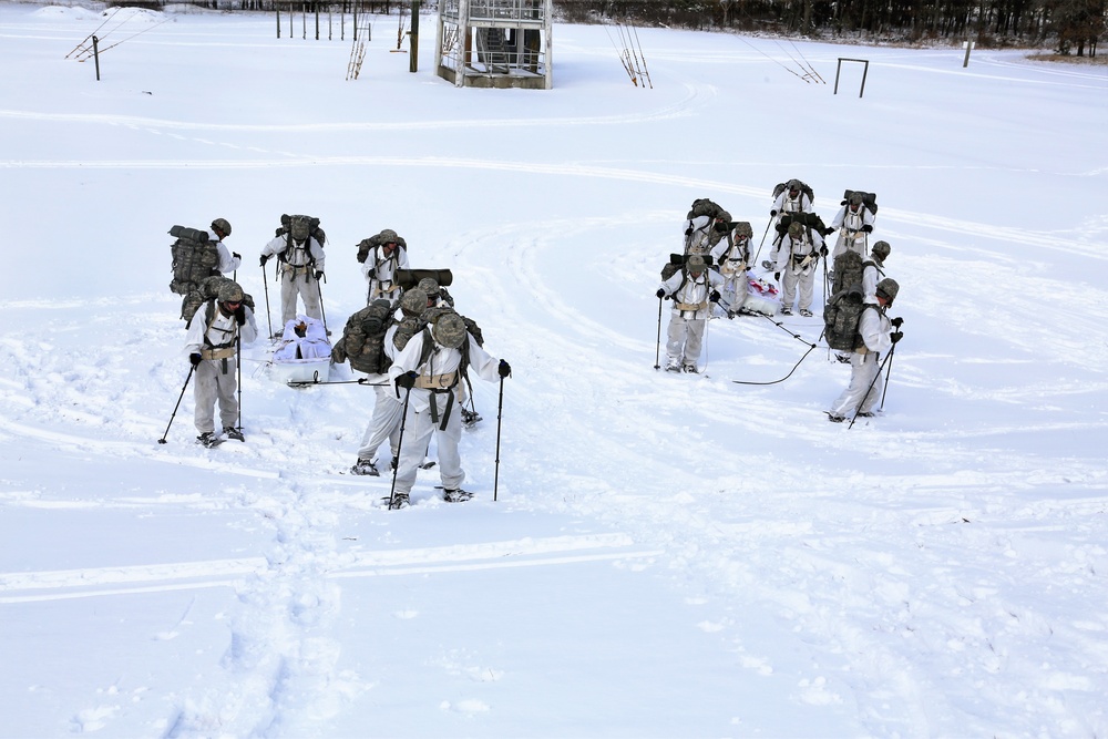 Cold-Weather Operations Course students train in snowshoeing, ahkio sled use at Fort McCoy