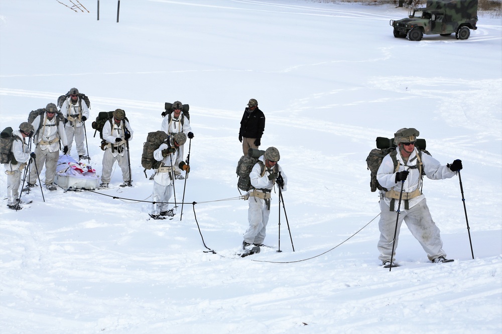 Cold-Weather Operations Course students train in snowshoeing, ahkio sled use at Fort McCoy