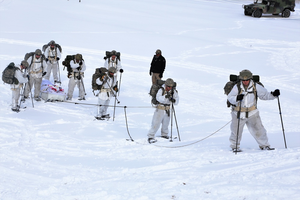 Cold-Weather Operations Course students train in snowshoeing, ahkio sled use at Fort McCoy