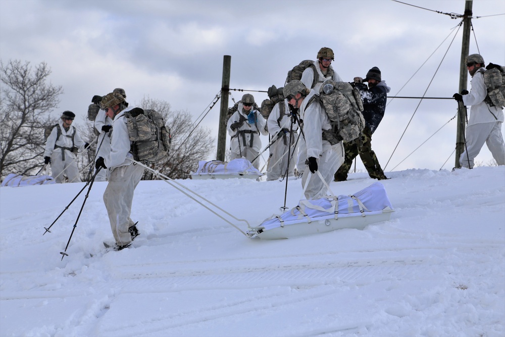 Cold-Weather Operations Course students train in snowshoeing, ahkio sled use at Fort McCoy