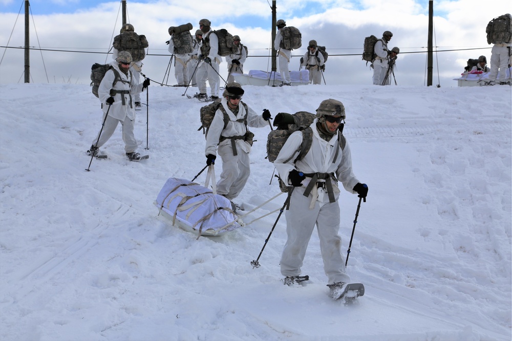 Cold-Weather Operations Course students train in snowshoeing, ahkio sled use at Fort McCoy