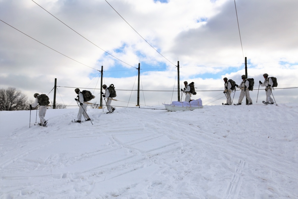 Cold-Weather Operations Course students train in snowshoeing, ahkio sled use at Fort McCoy