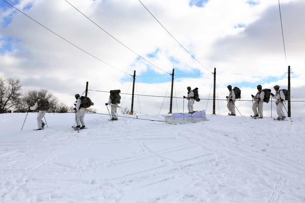 Cold-Weather Operations Course students train in snowshoeing, ahkio sled use at Fort McCoy